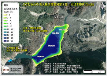 堰塞湖水位計重新安裝啟用 淤沙嚴重蓄水量大幅縮減