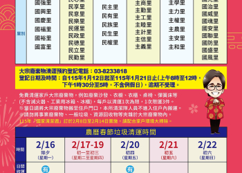 花蓮市國家清潔週啟動 1月12日起受理大宗廢棄物申請