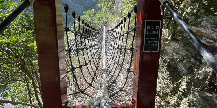 「八通關越嶺道路鹿鳴吊橋段」步道修復完成迎春開放