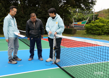 花蓮市首座 匹克球專用場 將完工 魏嘉彥會勘盼打造社區熱門運動新據點