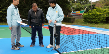 花蓮市首座 匹克球專用場 將完工 魏嘉彥會勘盼打造社區熱門運動新據點