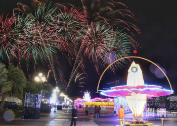 花蓮元宵夜熱鬧滾滾!起源火舞震撼登場 陳鴻攜商圈創意上菜 10萬好禮掀高潮